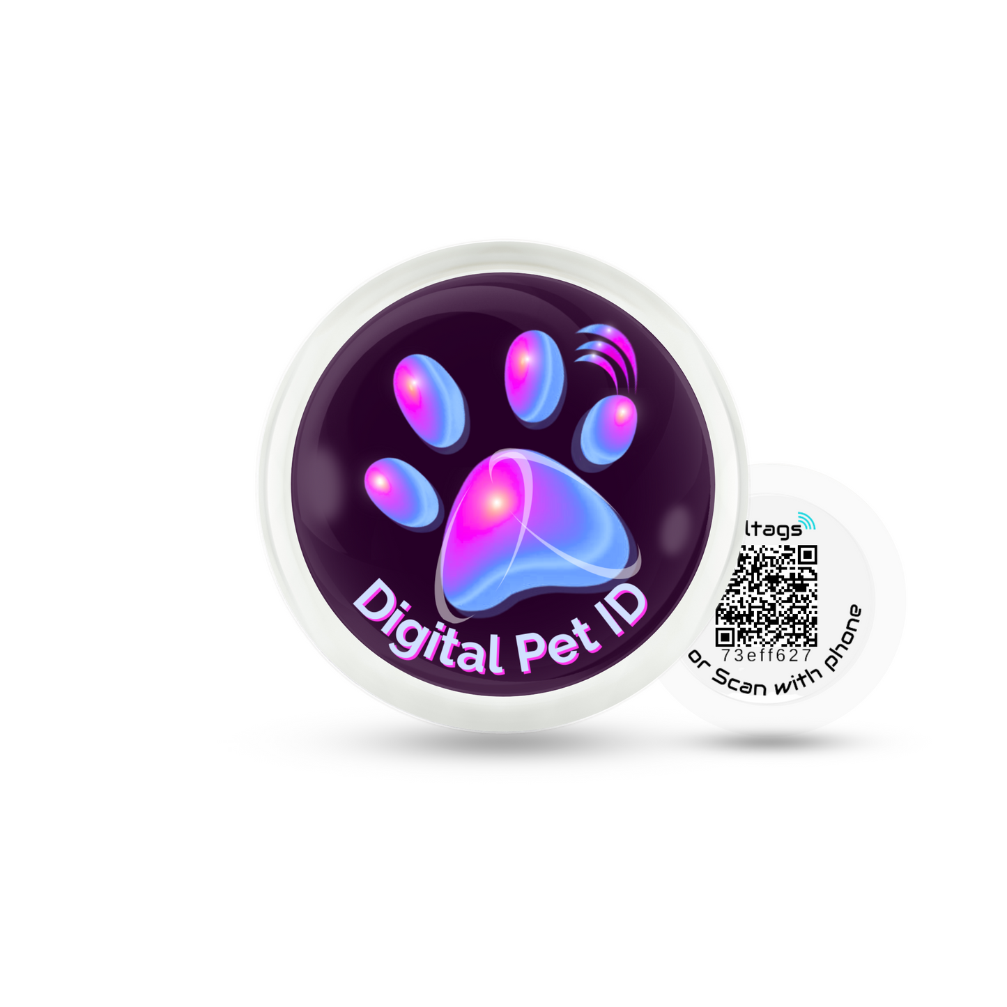 Abyss Paw Digital Pet ID Large