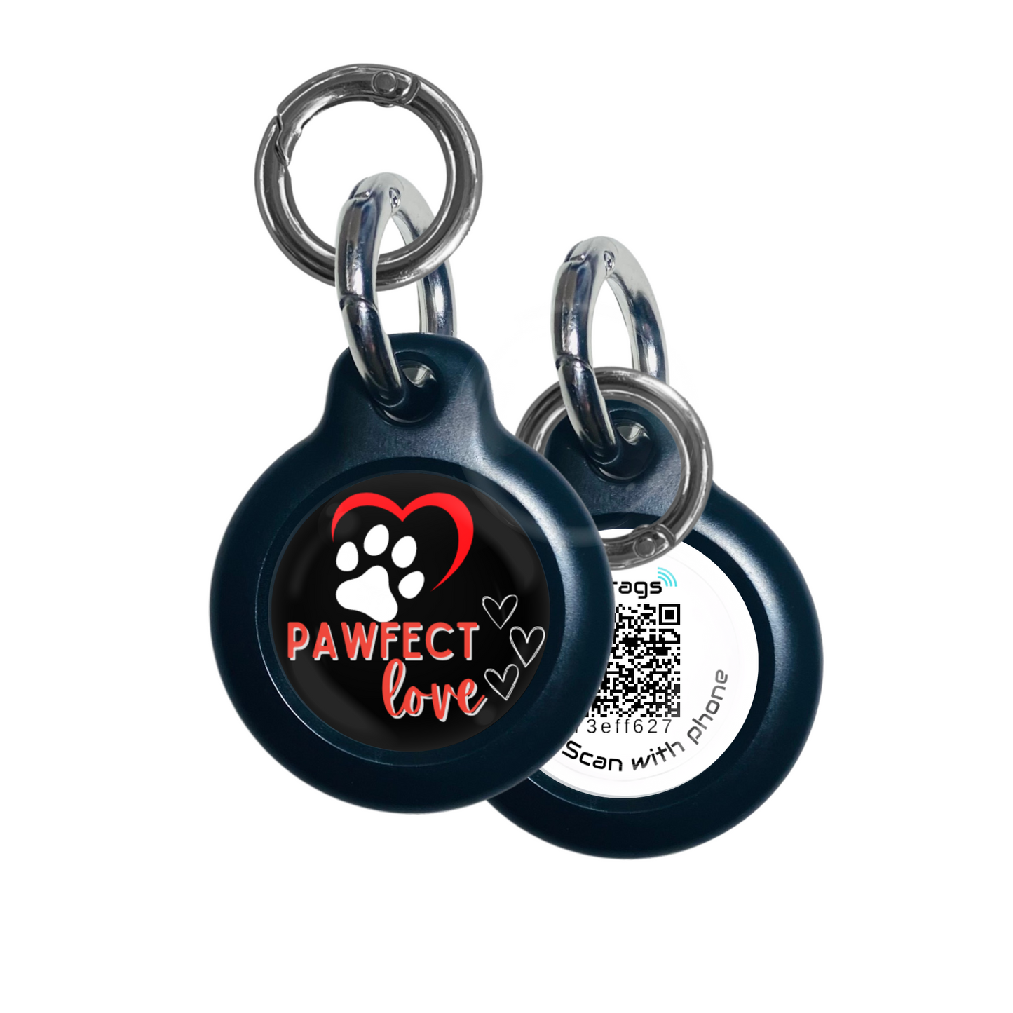 Black Pawfect Love Pet ID