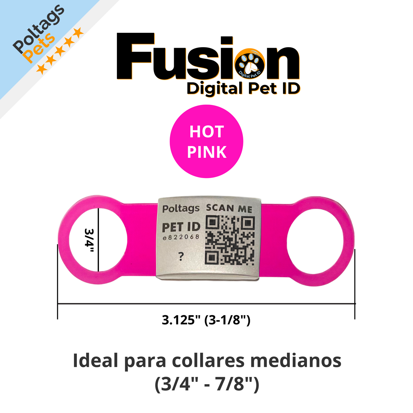 Poltags Fusion Digital Pet ID Collar Adapter