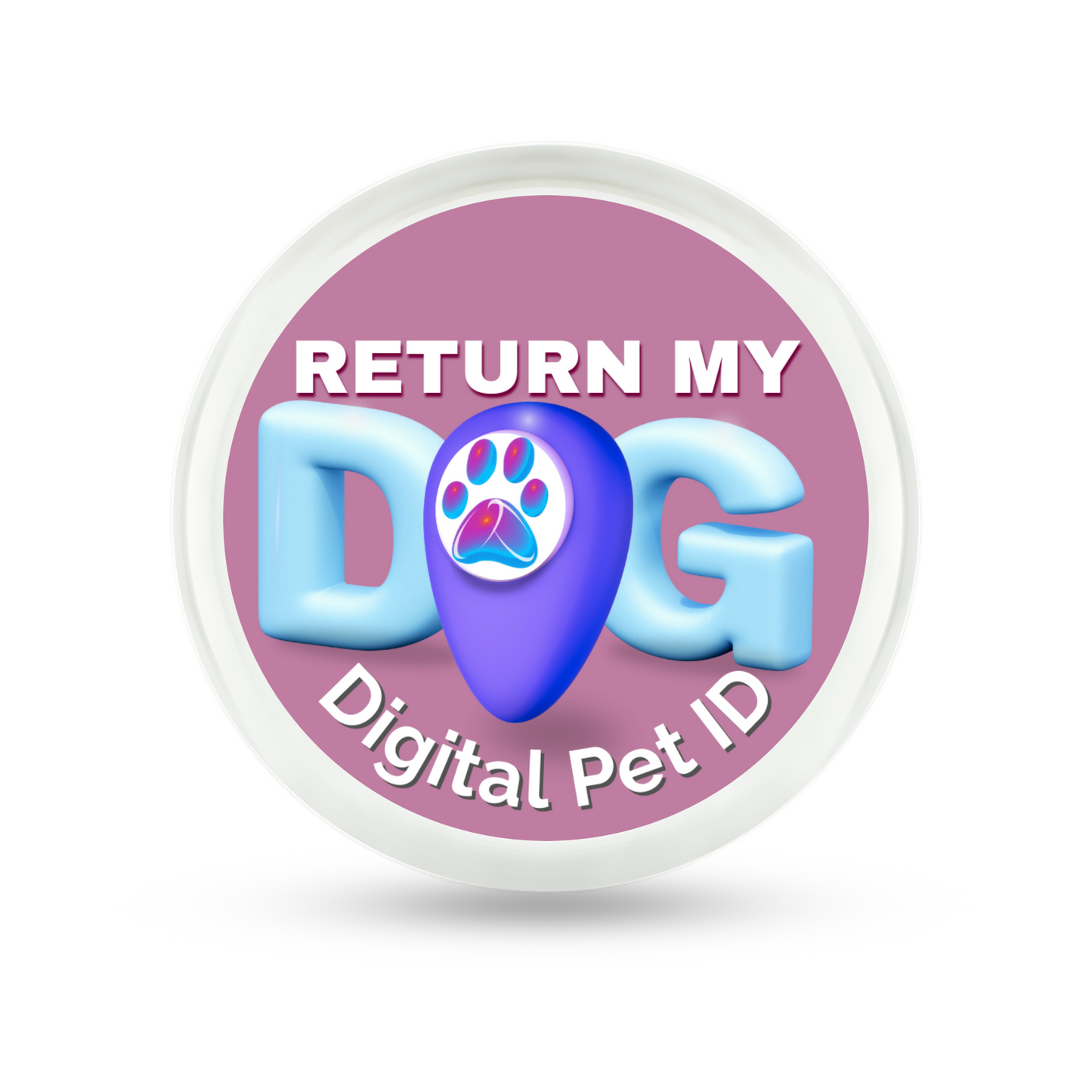 RMD BABY BLUE Digital Pet ID Large