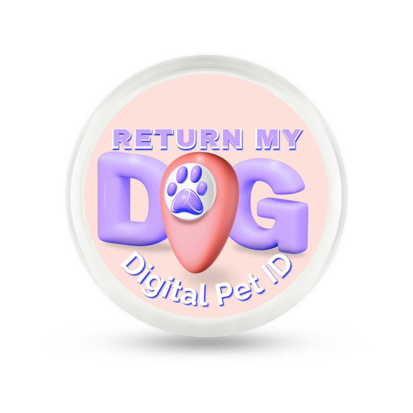 RMD BABY PURPLE Digital Pet ID Large