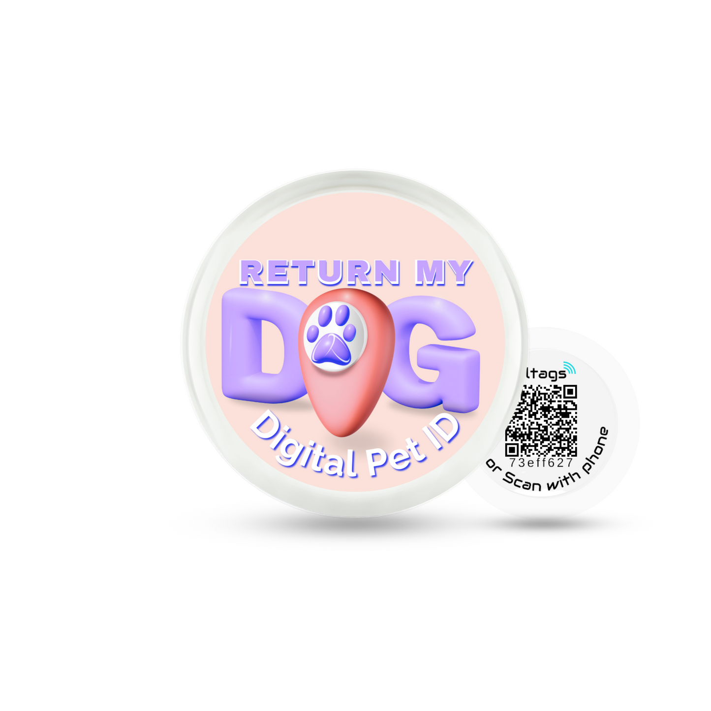 RMD BABY PURPLE Digital Pet ID Large