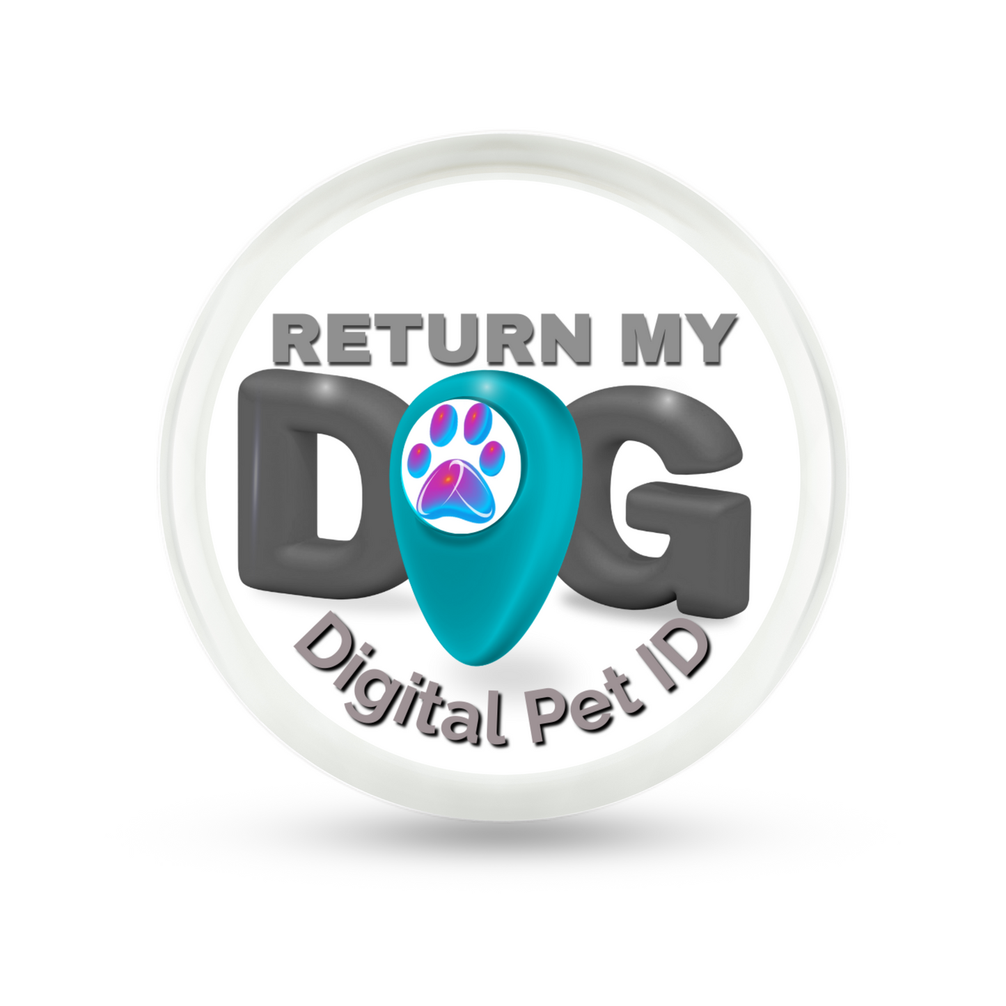 RMD CLOUDY SKY Digital Pet ID Large