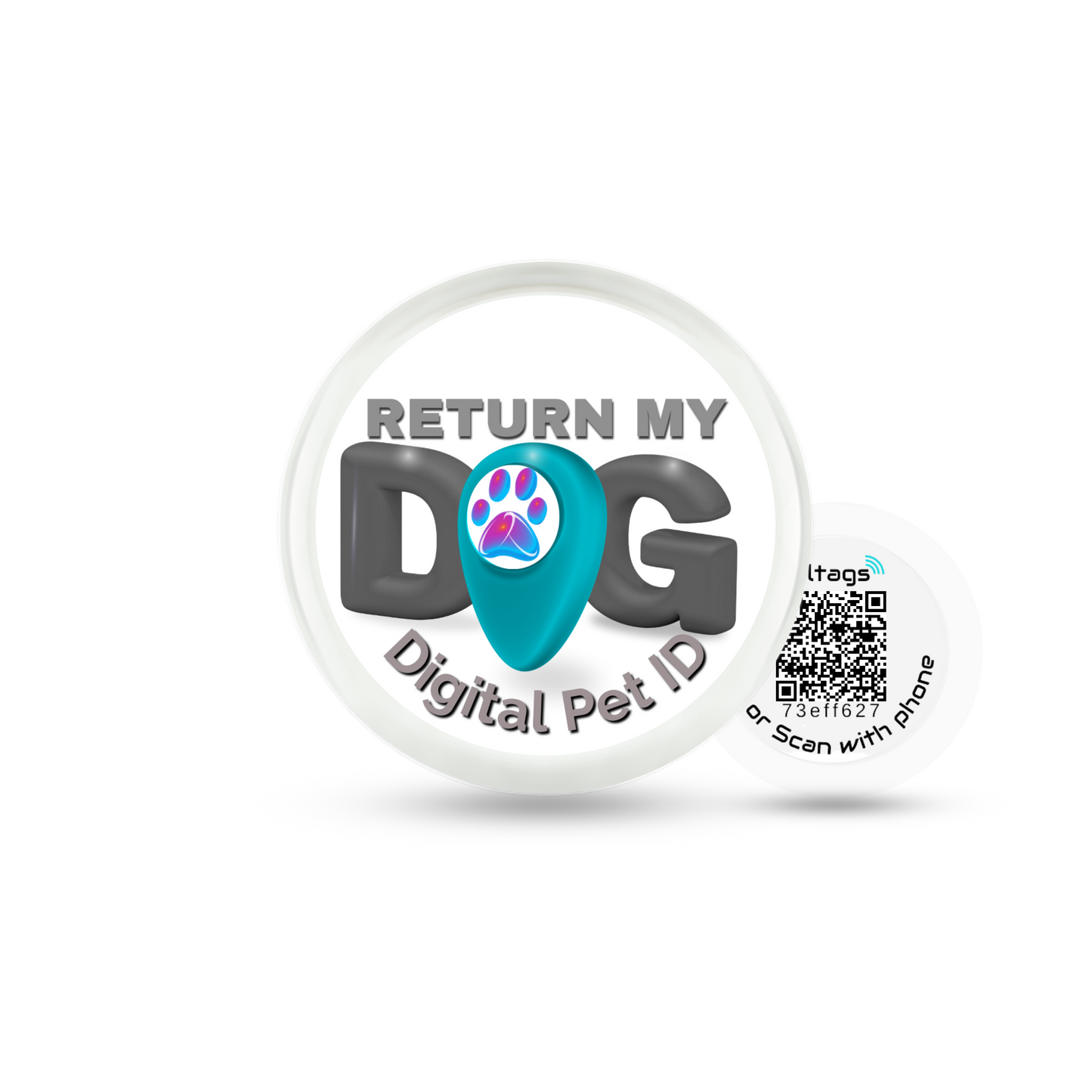 RMD CLOUDY SKY Digital Pet ID Large