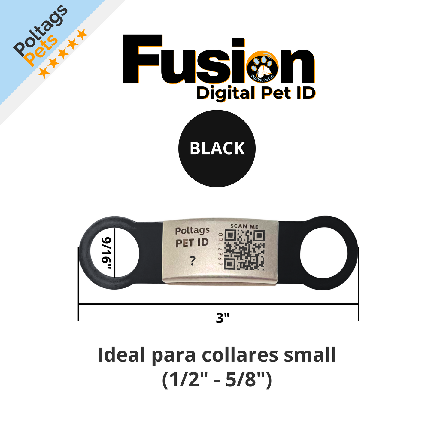 Poltags Fusion Digital Pet ID Collar Adapter