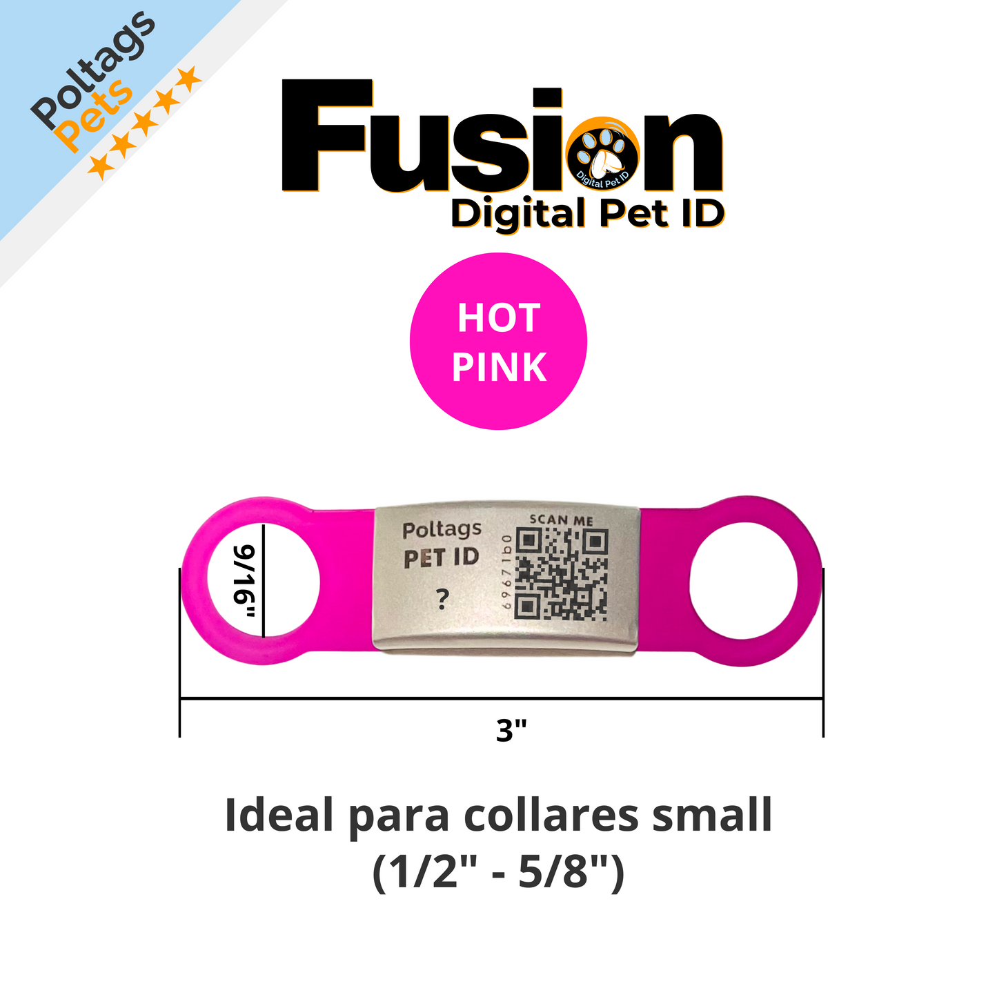 Poltags Fusion Digital Pet ID Collar Adapter