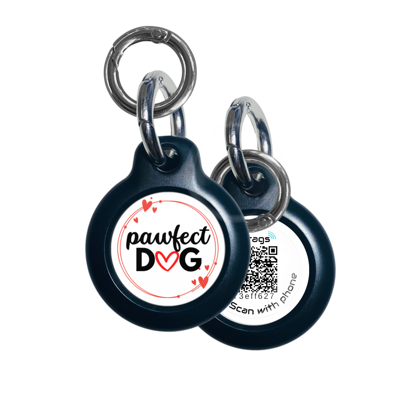 White Pawfect Dog Pet ID