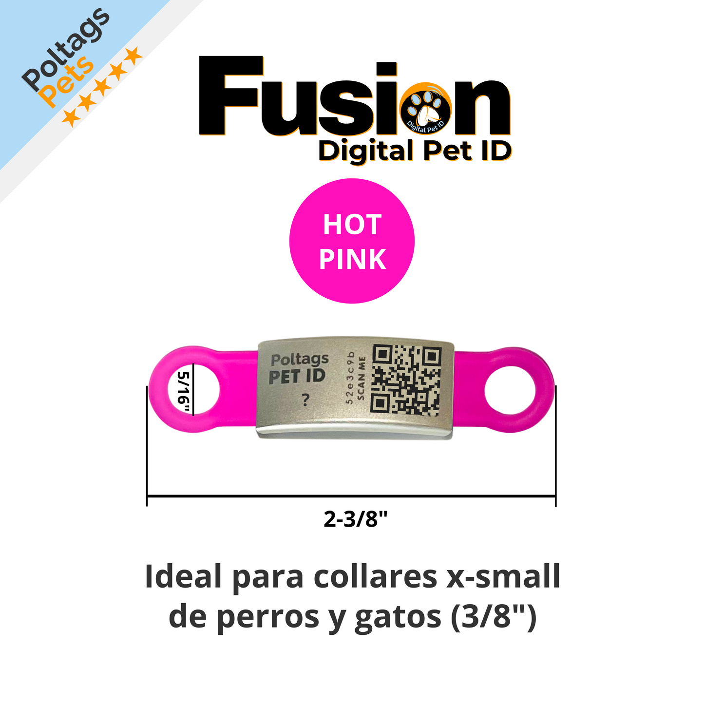 Poltags Fusion Digital Pet ID Collar Adapter