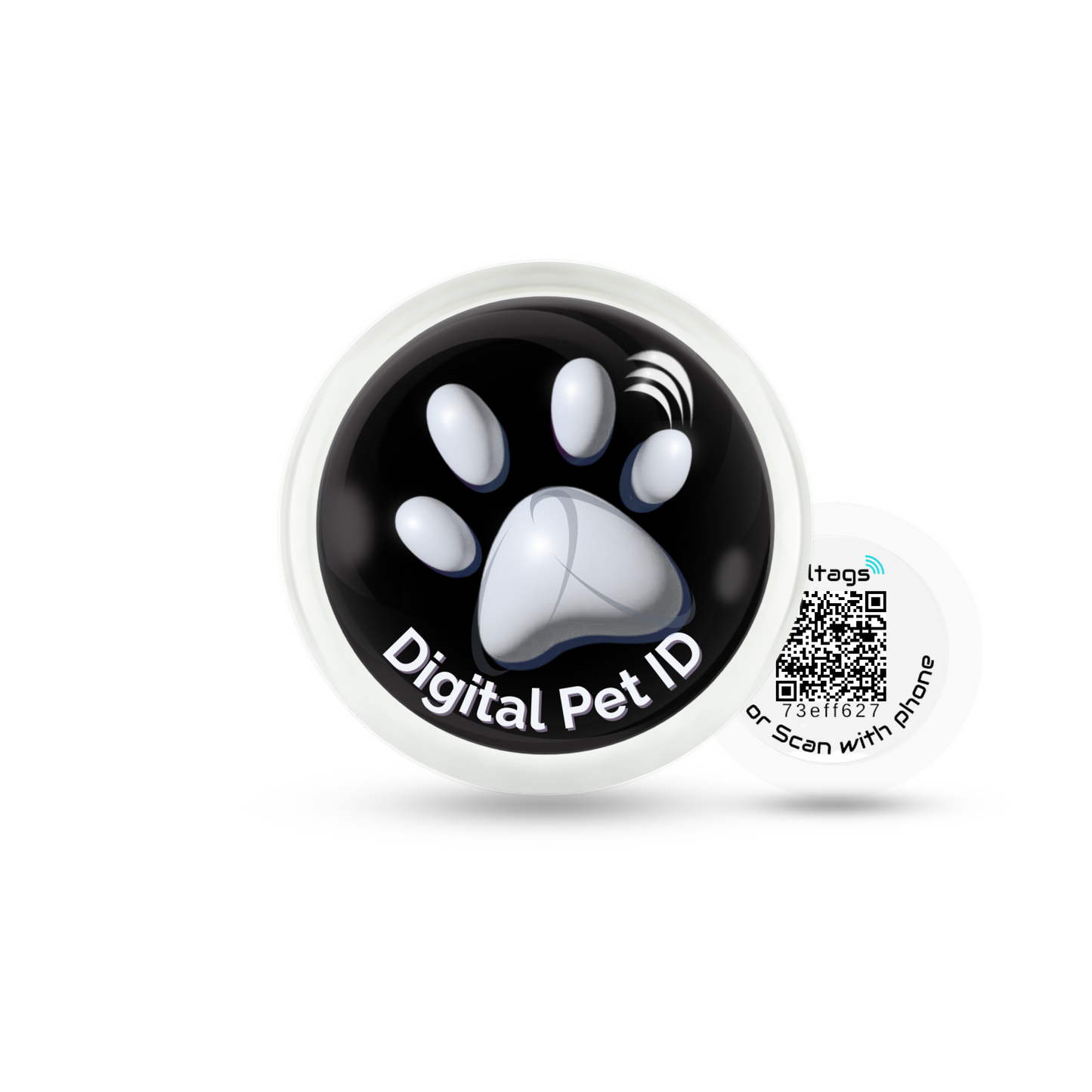 Monochrome Paw Digital Pet ID
