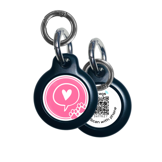 Pink Chat Heart Pet ID