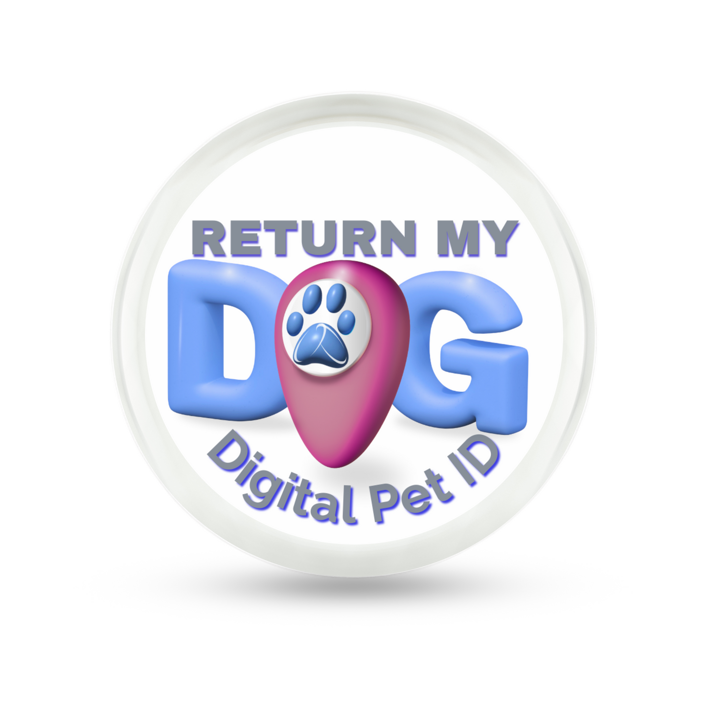 RMD MORNING BLUE Digital Pet ID Large